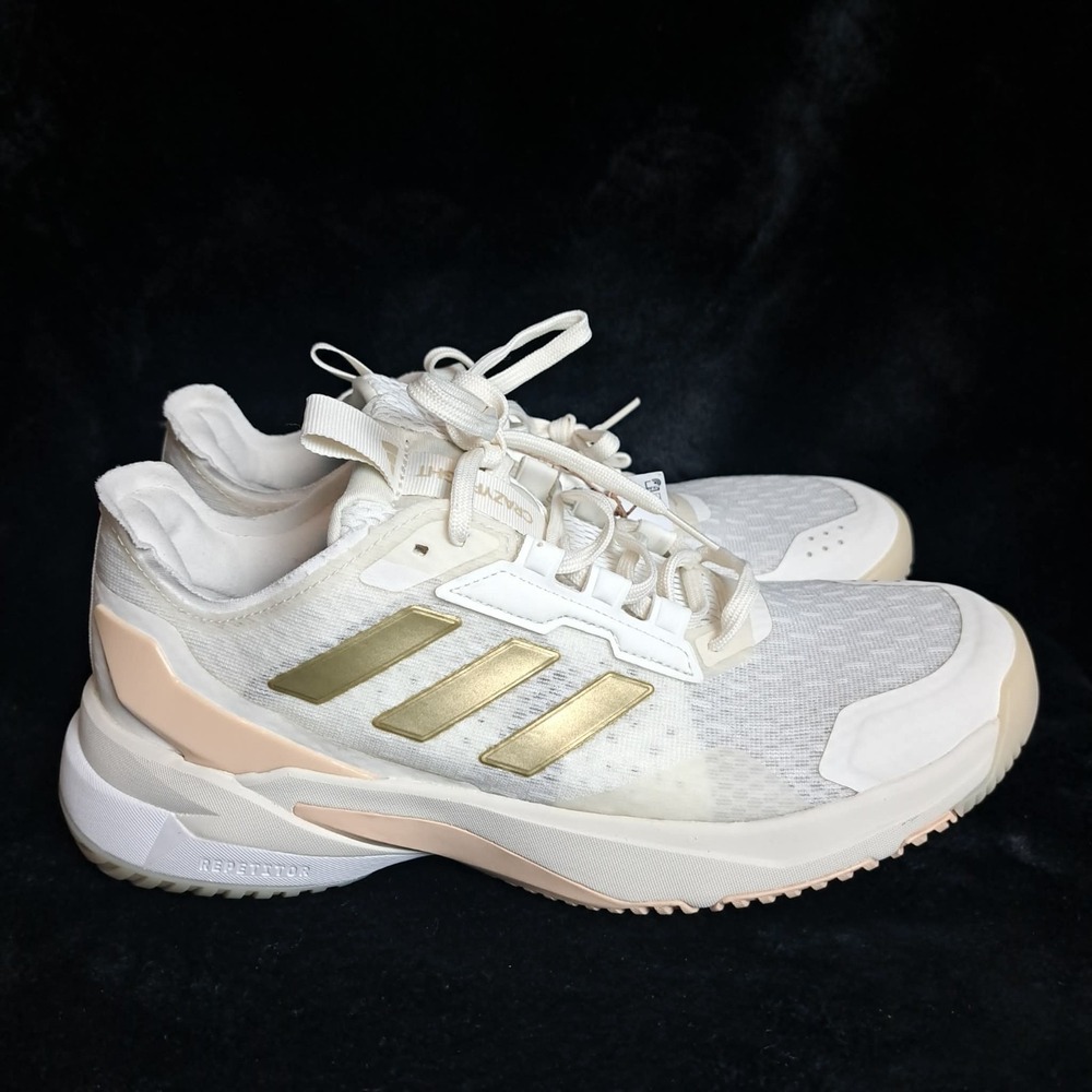 Adidas Crazyflight 6 Womens Sz 7.5 Indoor Volleyball Off White Gold Shoes HP7026
